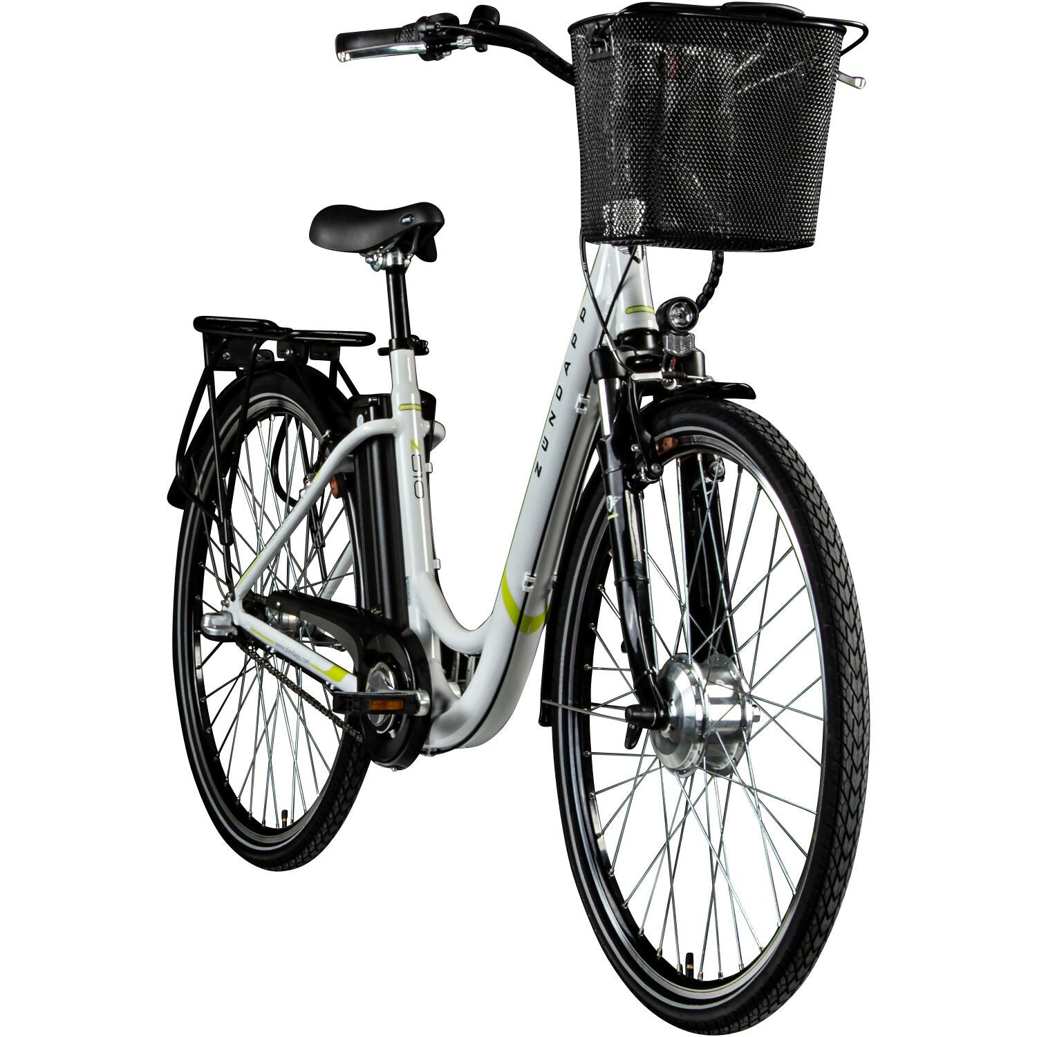 Zündapp Z510 bicicleta electrica 28 inch 48 cm alb verde city