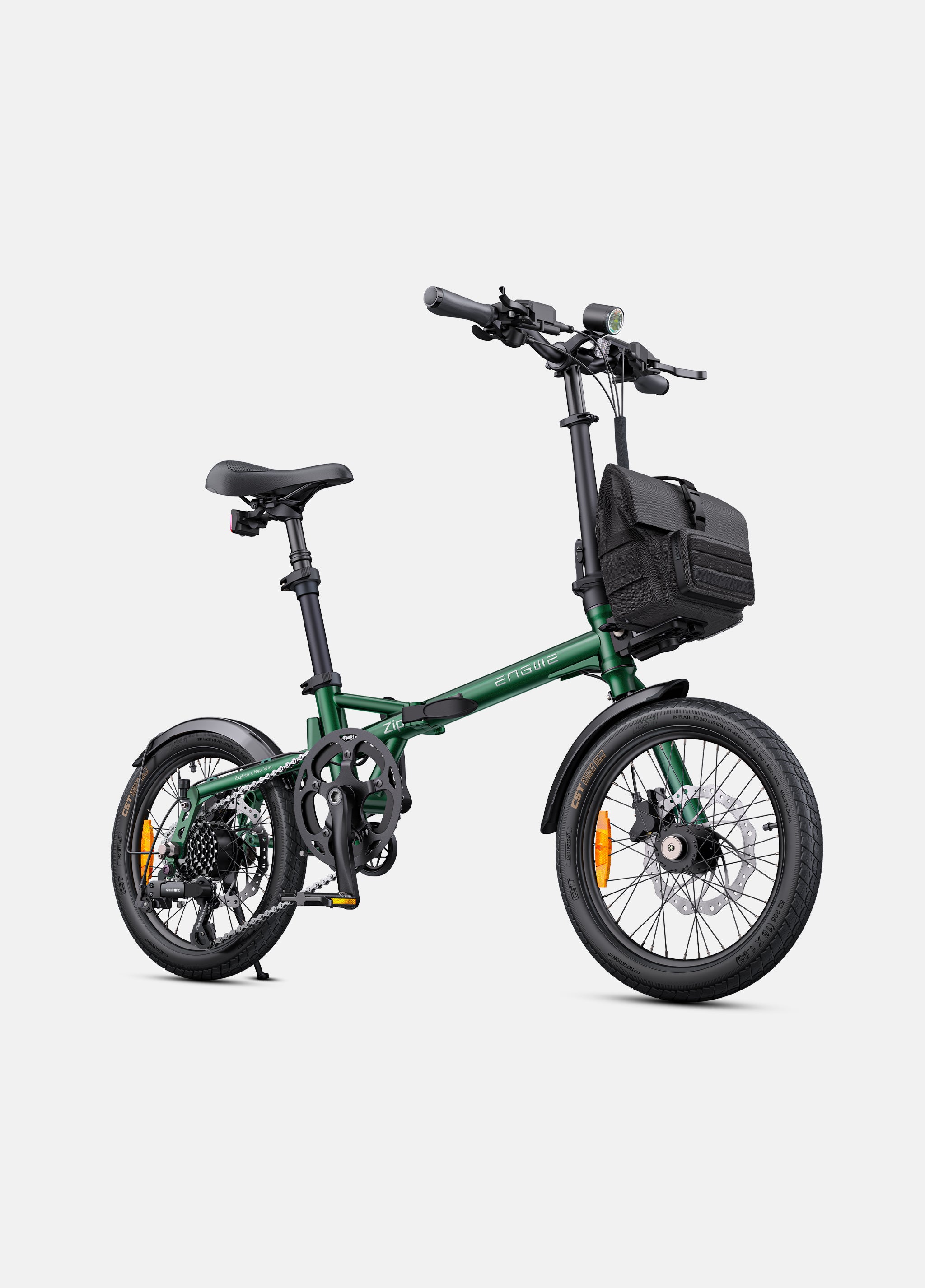 ENGWE Zip bicicletă electrică pliabilă 16 inch gri