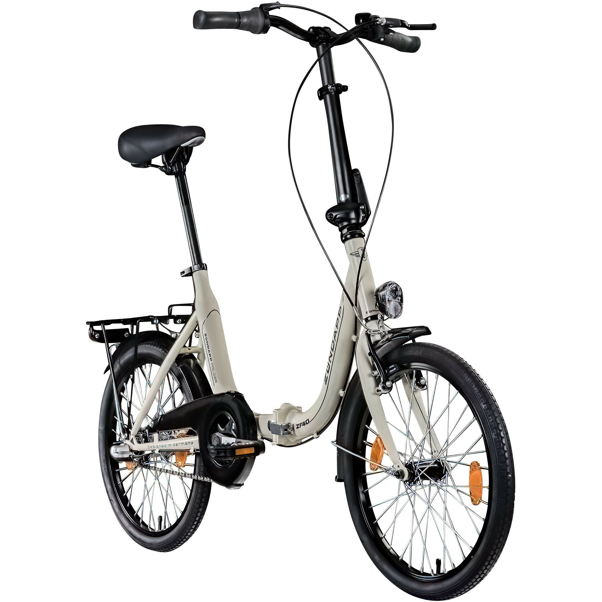 Zündapp ZF40 bicicletă pliabilă 20 inch crem 3 viteze
