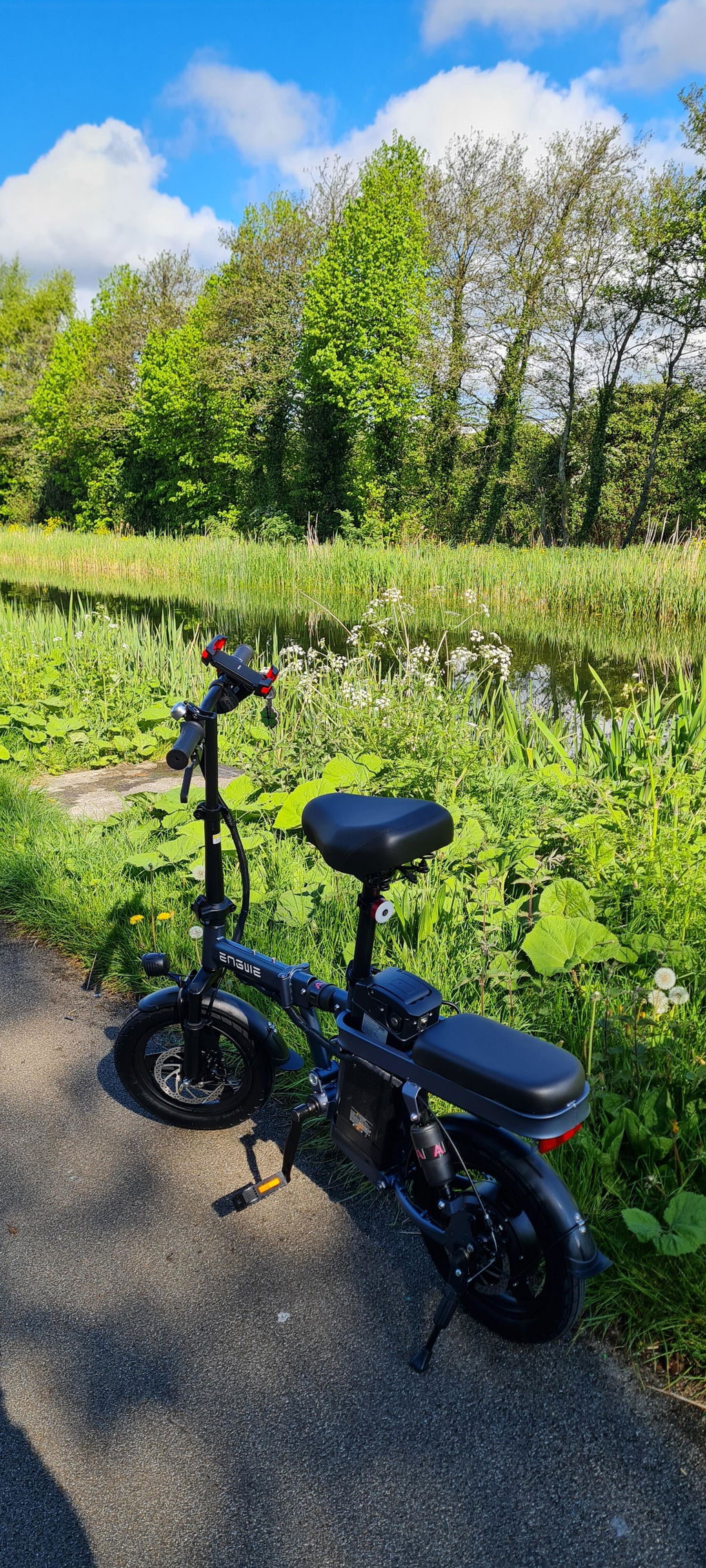ENGWE T14 mini bicicletă electrică pliabilă portocaliu