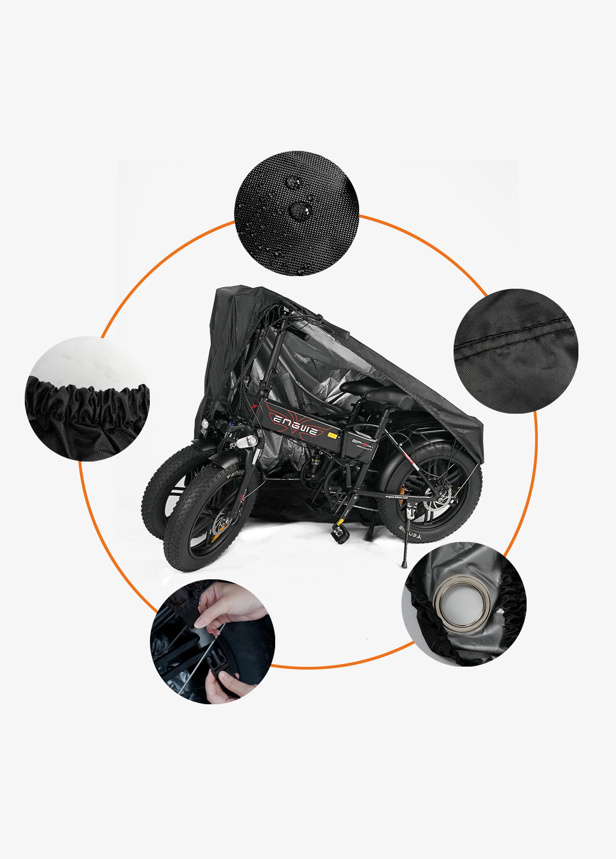 ENGWE husa impermeabila bicicleta electrica 1-2 bucati