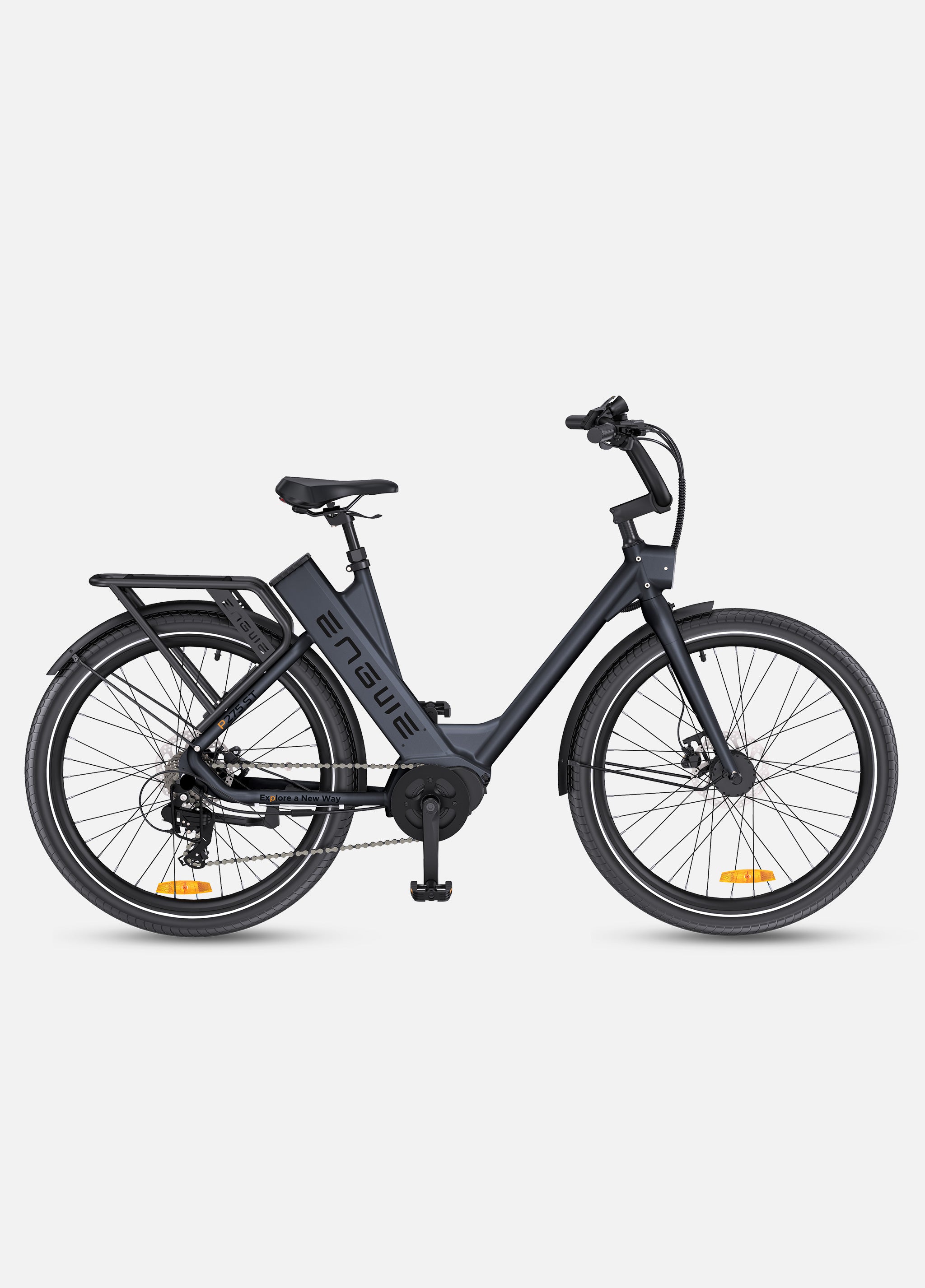 ENGWE P275 ST bicicleta electrica urbana alb-portocaliu 260 km