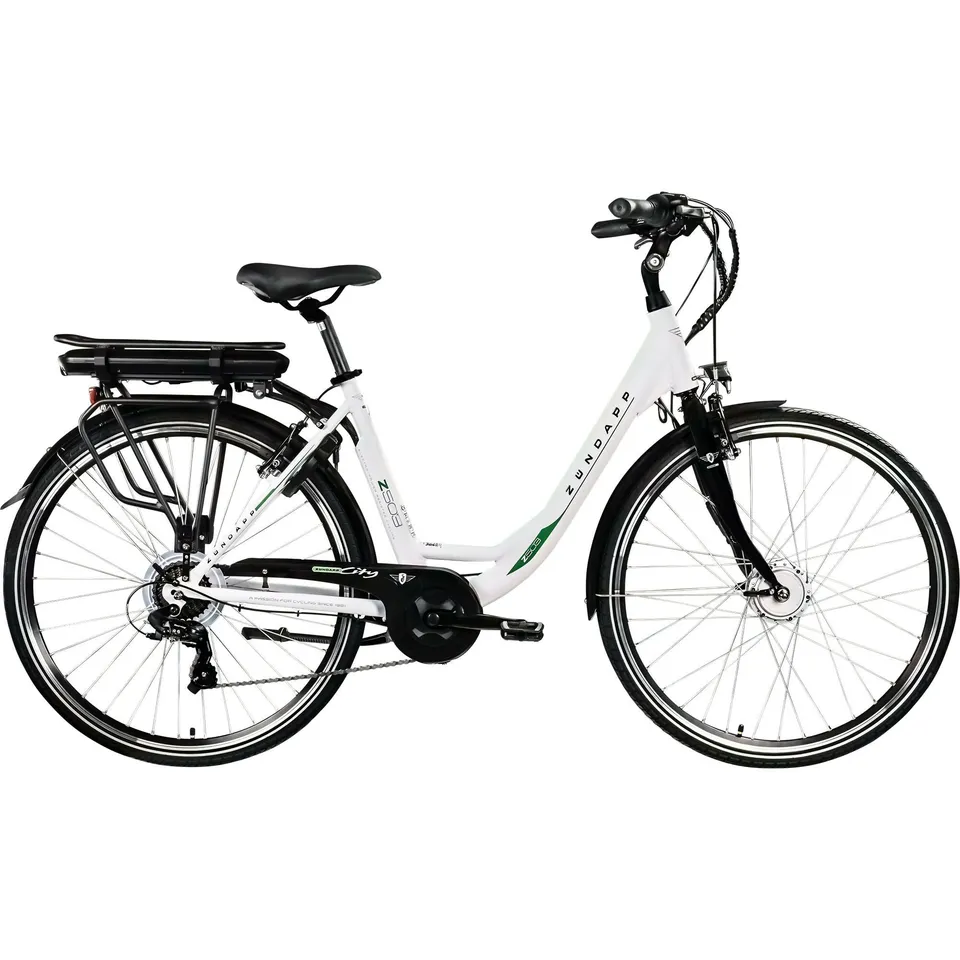 Zündapp Z503 bicicletă electrică damă 28" alb-verde 49cm