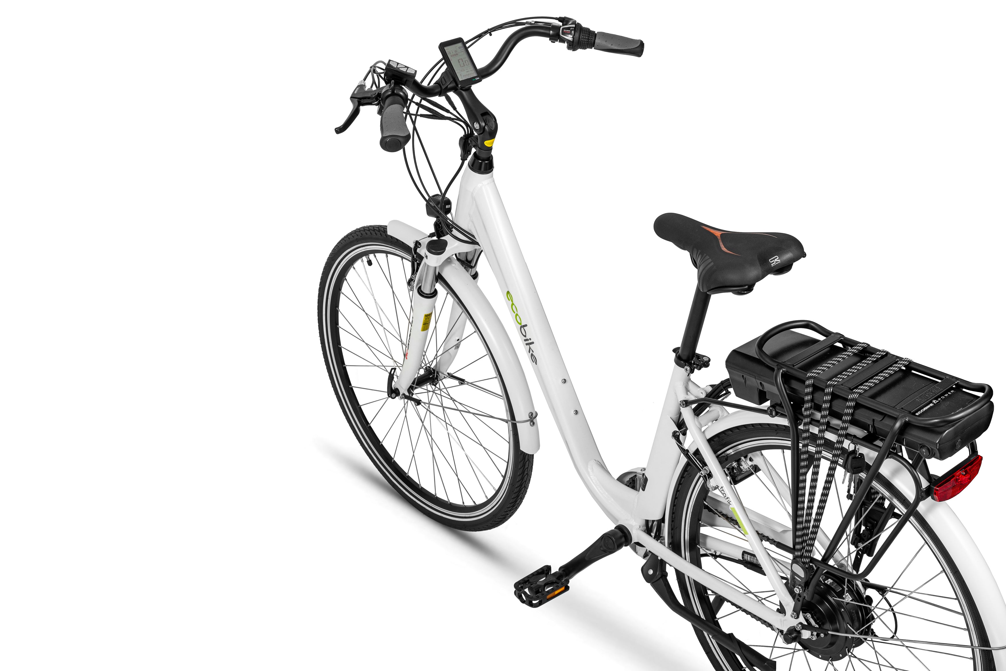 Ecobike Traffic White Pro 28 bicicleta electrica 11.6Ah 6 trepte