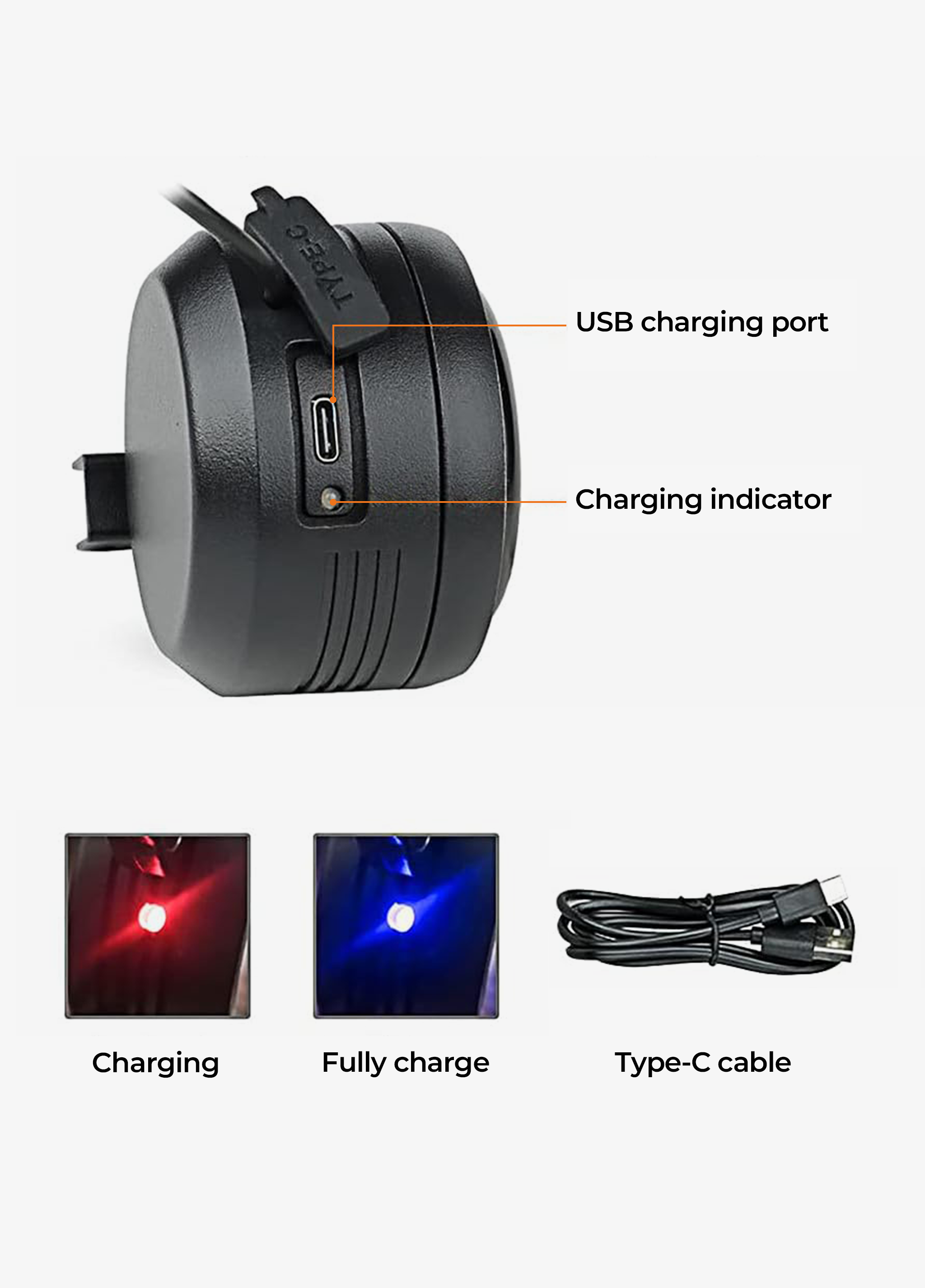 ENGWE alarma antifurt bicicleta cu vibratii USB