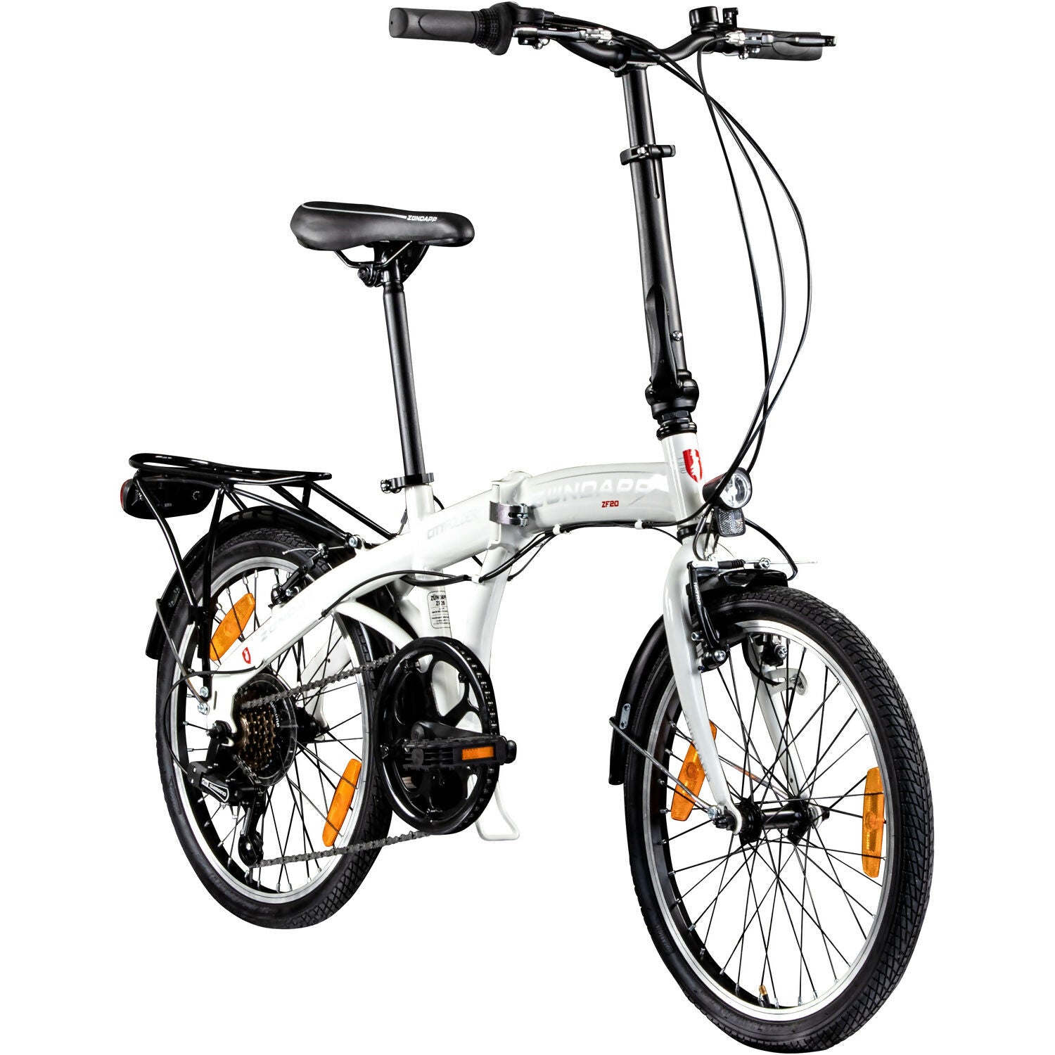 Zündapp ZF20 Speed Folder bicicletă pliabilă albastră 20 inch 6 viteze