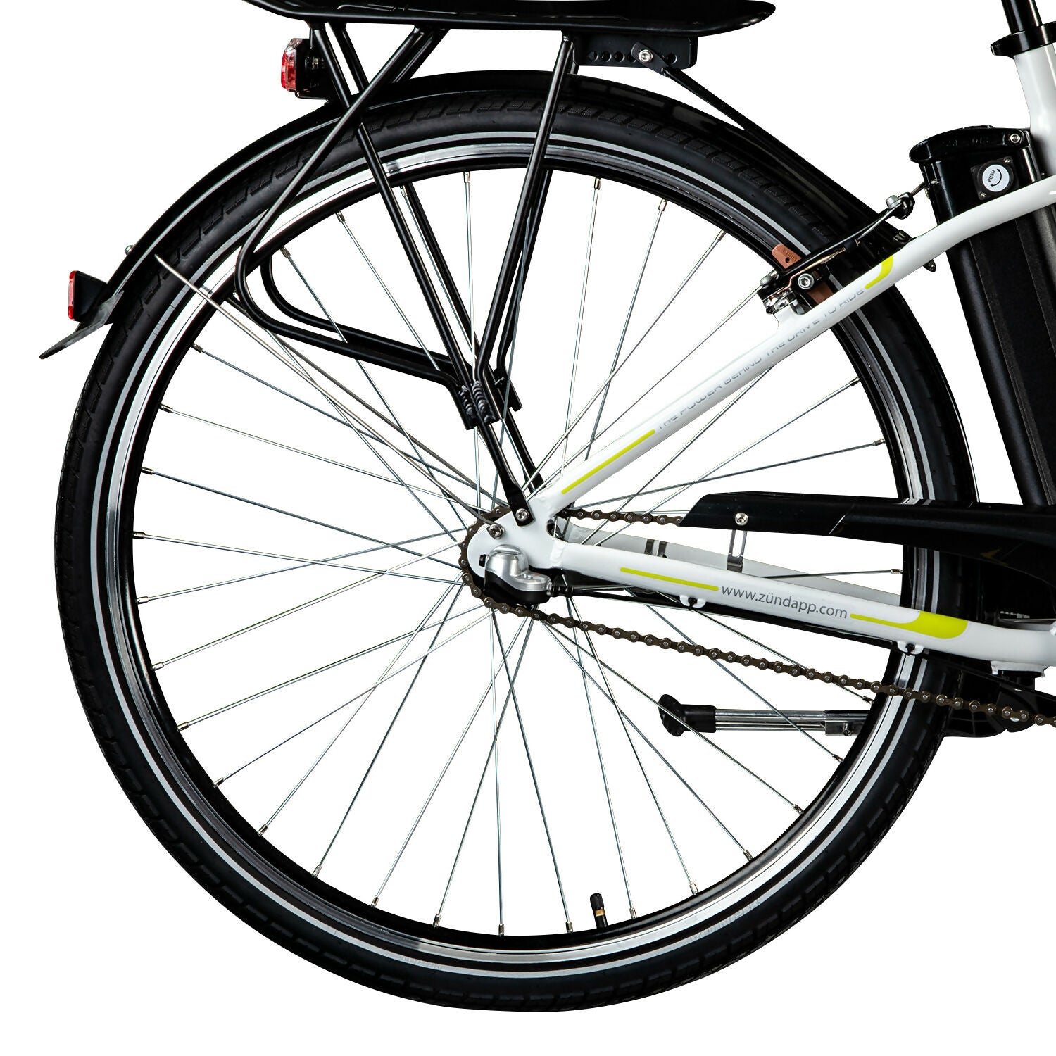 Zündapp Z510 bicicleta electrica 28 inch 48 cm alb verde city