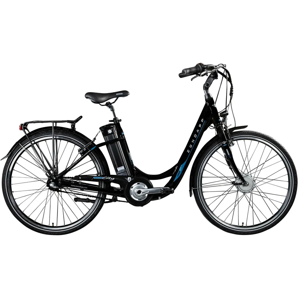 Zündapp Green 2.7 bicicletă electrică 26 cadru 46 cm negru-albastru city