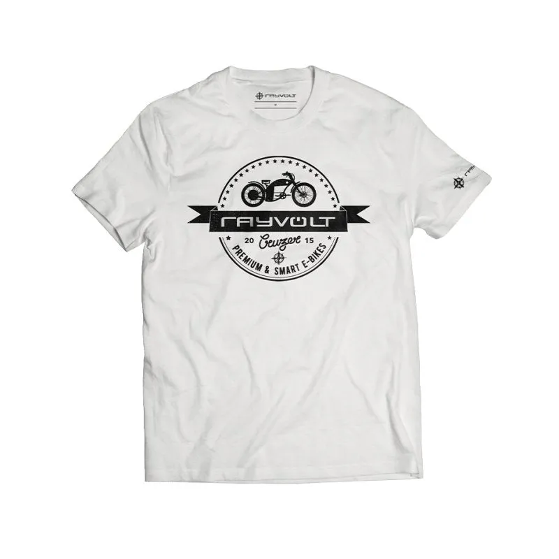 Rayvolt Cruzer Stamp tricou alb bumbac