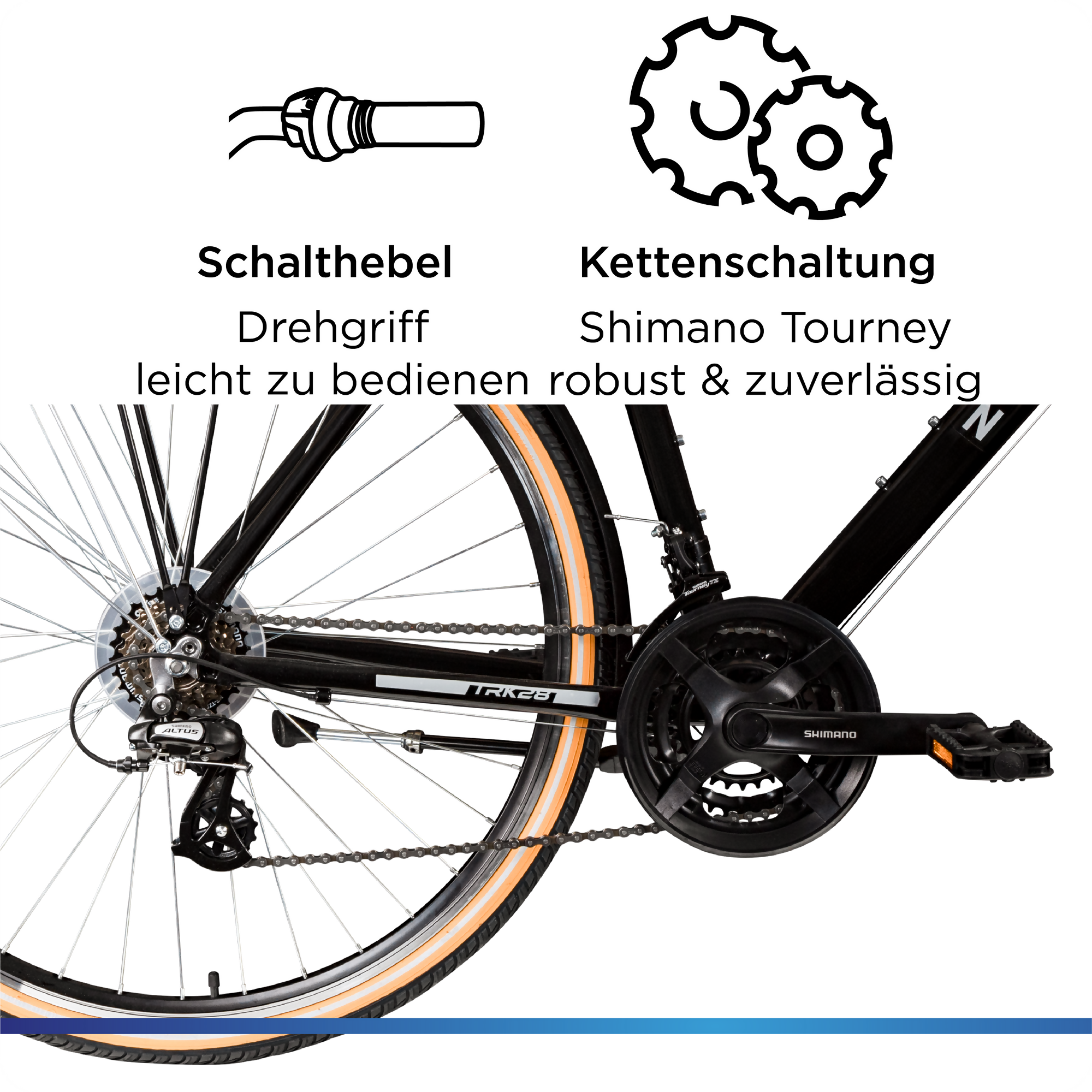 Zündapp T700 bicicleta trekking 28 inch 50 cm negru 21 viteze