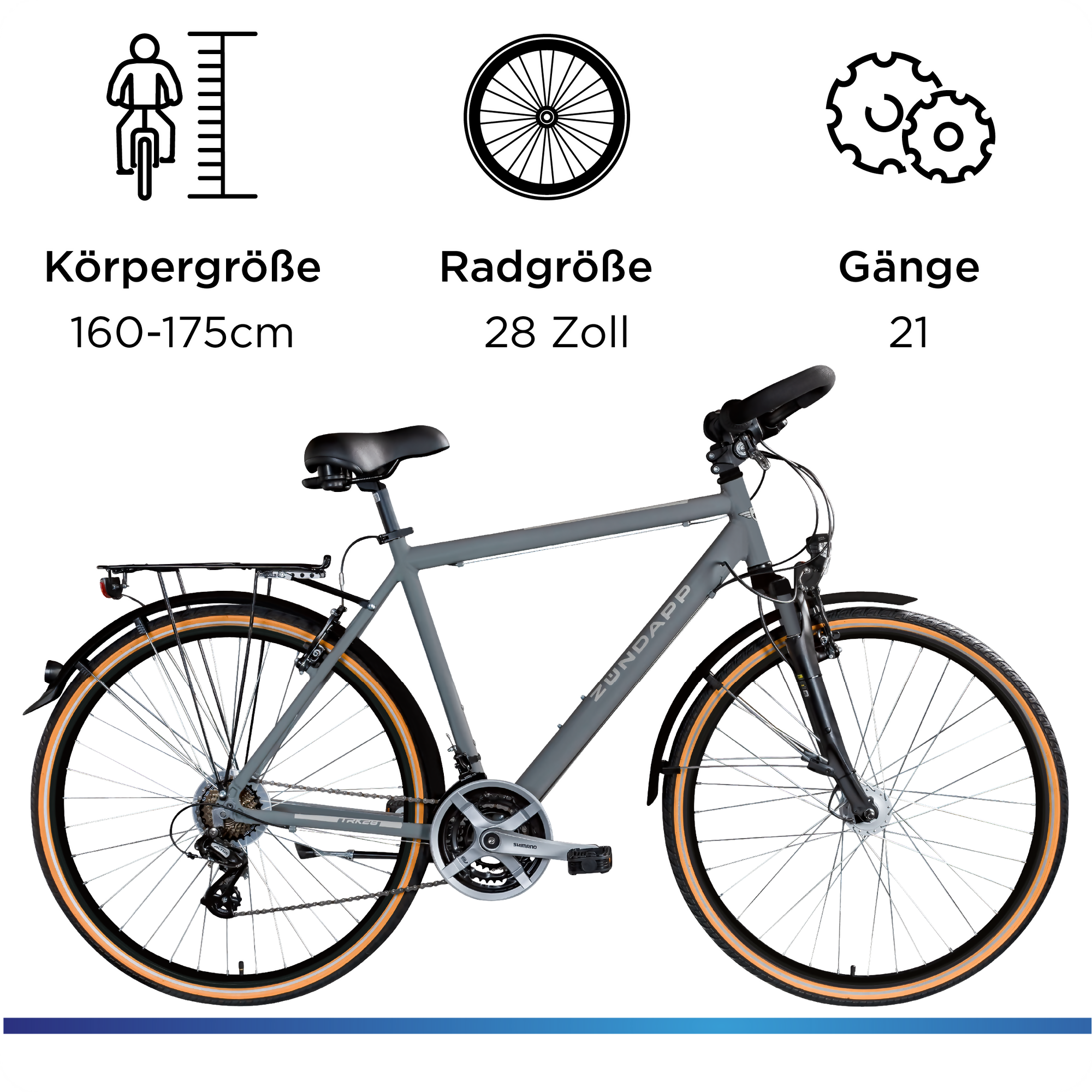 Zundapp T700 bicicleta trekking 28 cadru 55cm