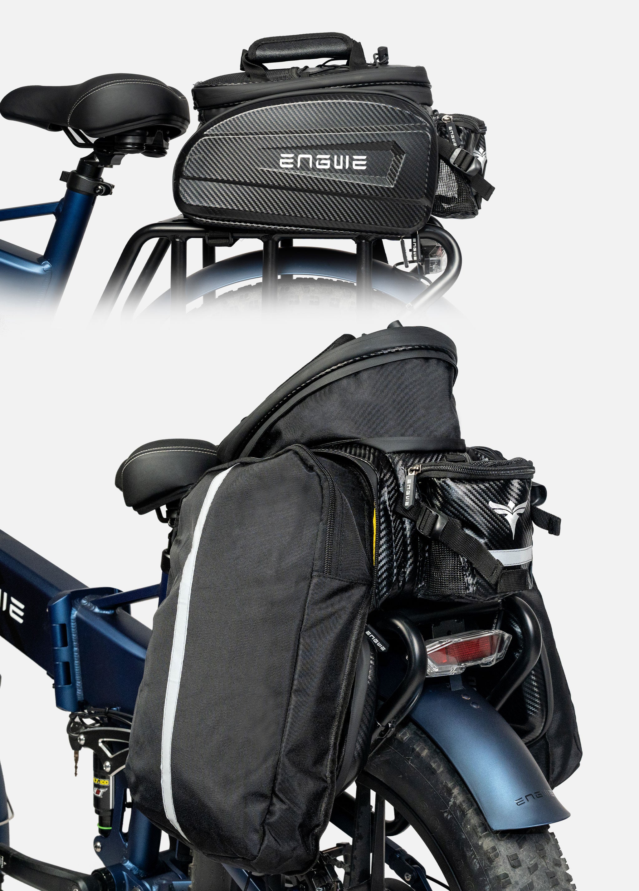 ENGWE geanta portbagaj bicicleta 35L impermeabila negru