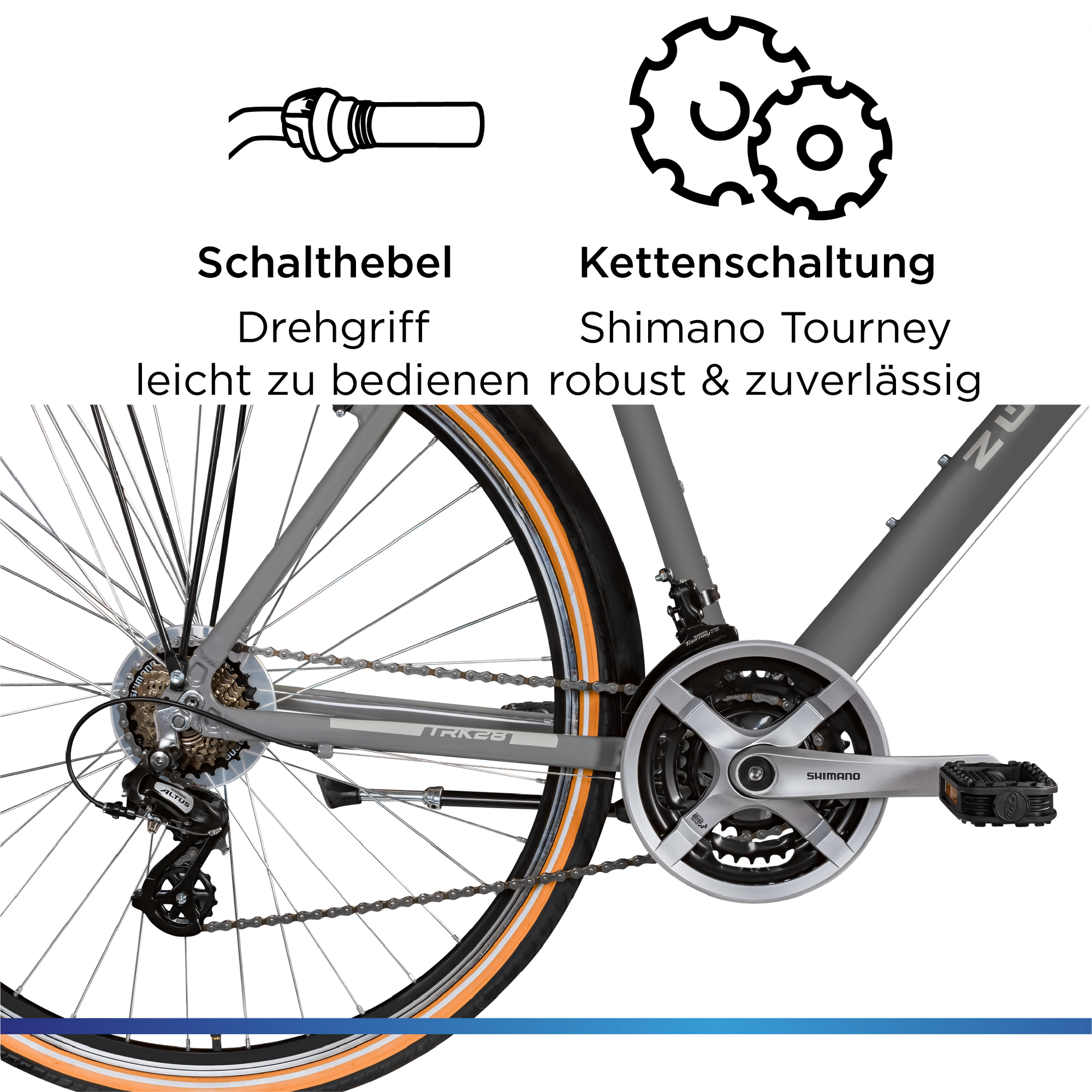 Zundapp T700 bicicleta trekking 28 cadru 55cm