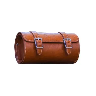 Rayvolt Front Pouch geanta piele cadru maro vintage