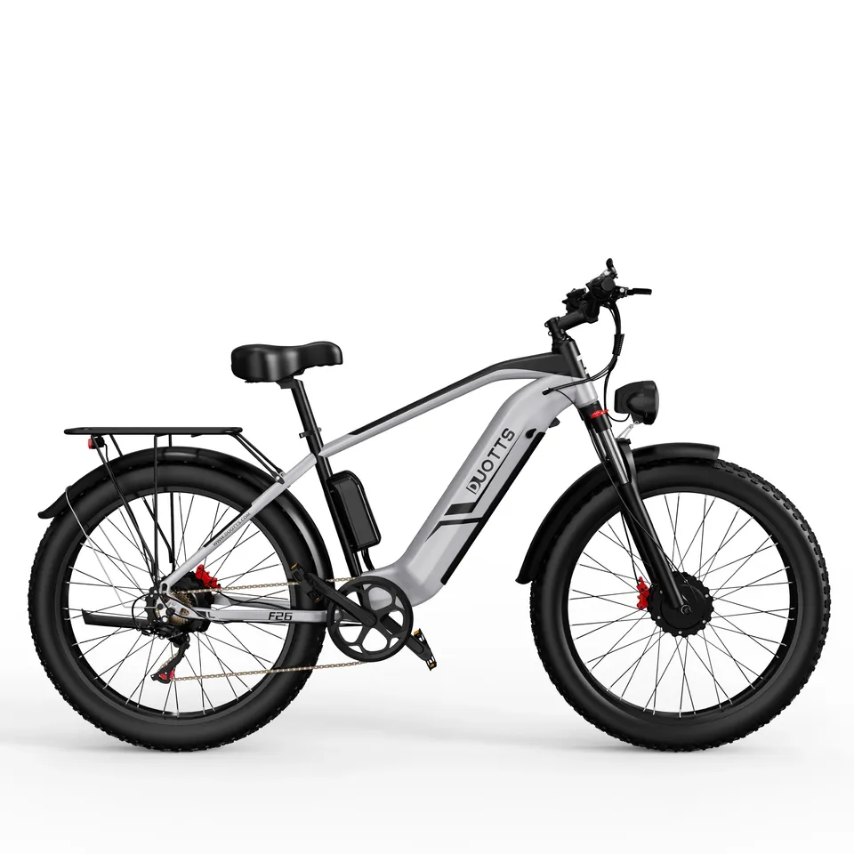 Duotts F26 bicicleta electrica dual 750W argintiu-alb
