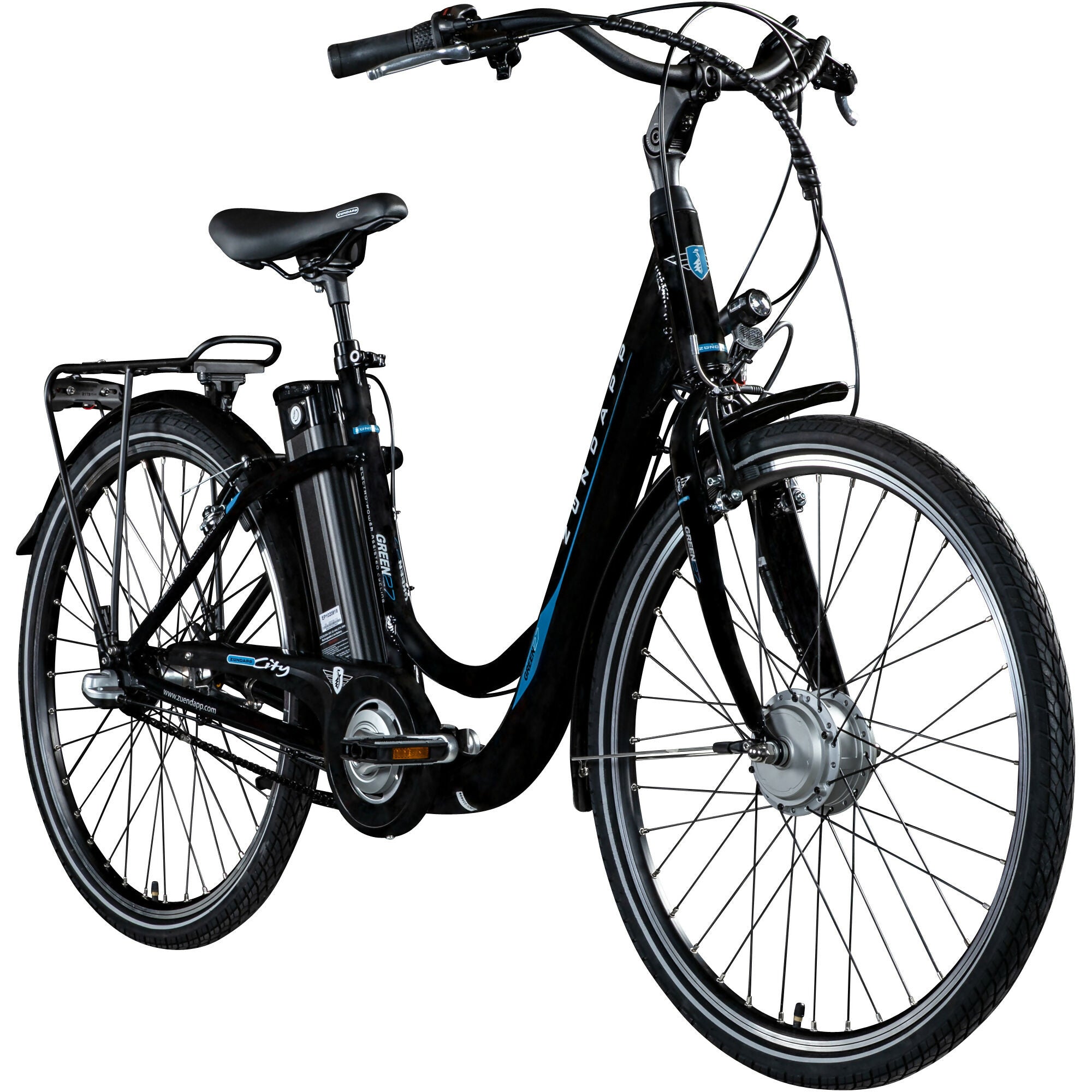 Zündapp Green 2.7 bicicletă electrică 26 cadru 46 cm negru-albastru city