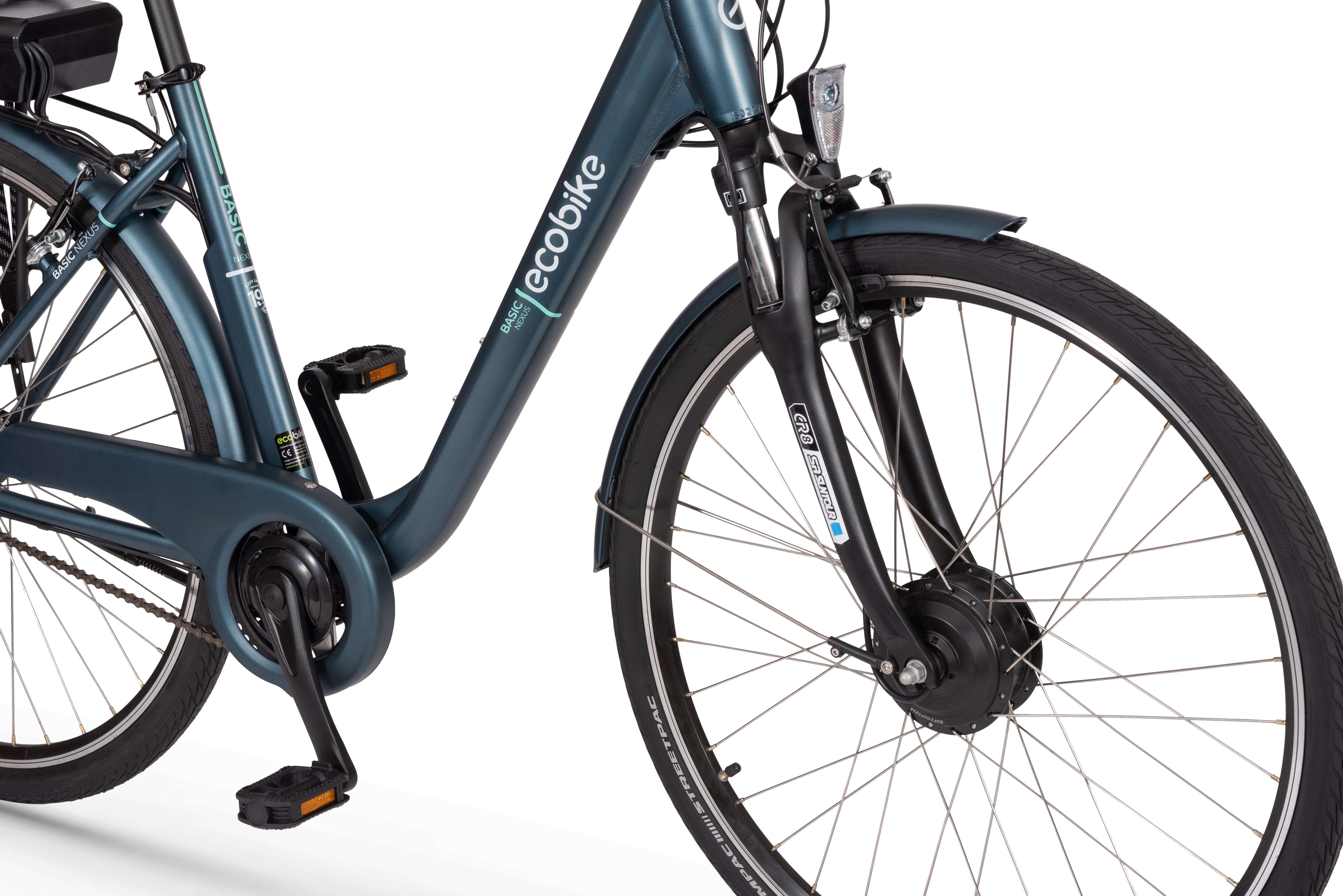 Ecobike Basic Nexus Blue bicicleta electrica 11.6Ah cadru jos