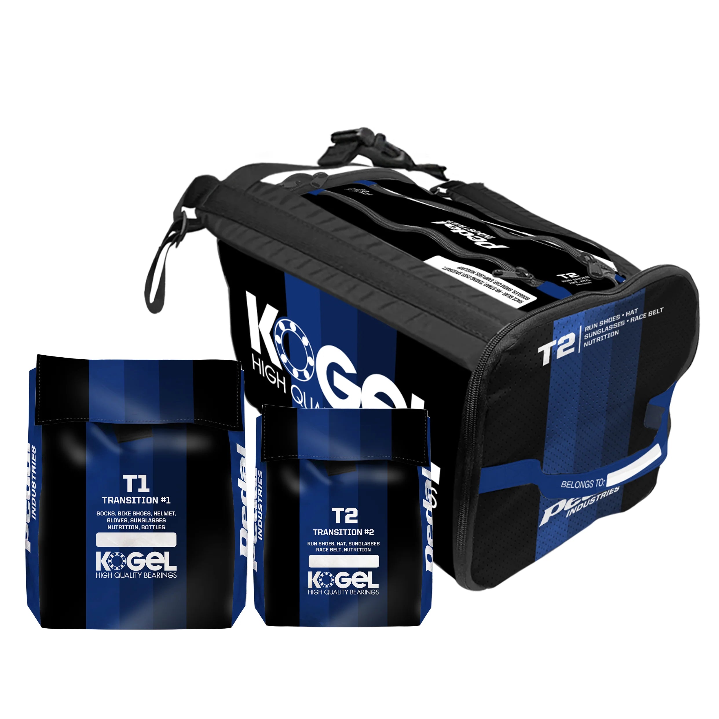 Kogel Bearings RaceDay geanta triatlon neagra 7 buzunare