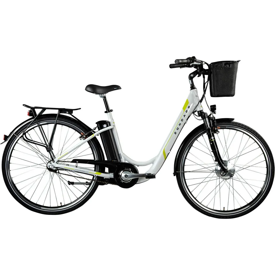 Zündapp Z510 bicicleta electrica 28 inch 48 cm alb verde city