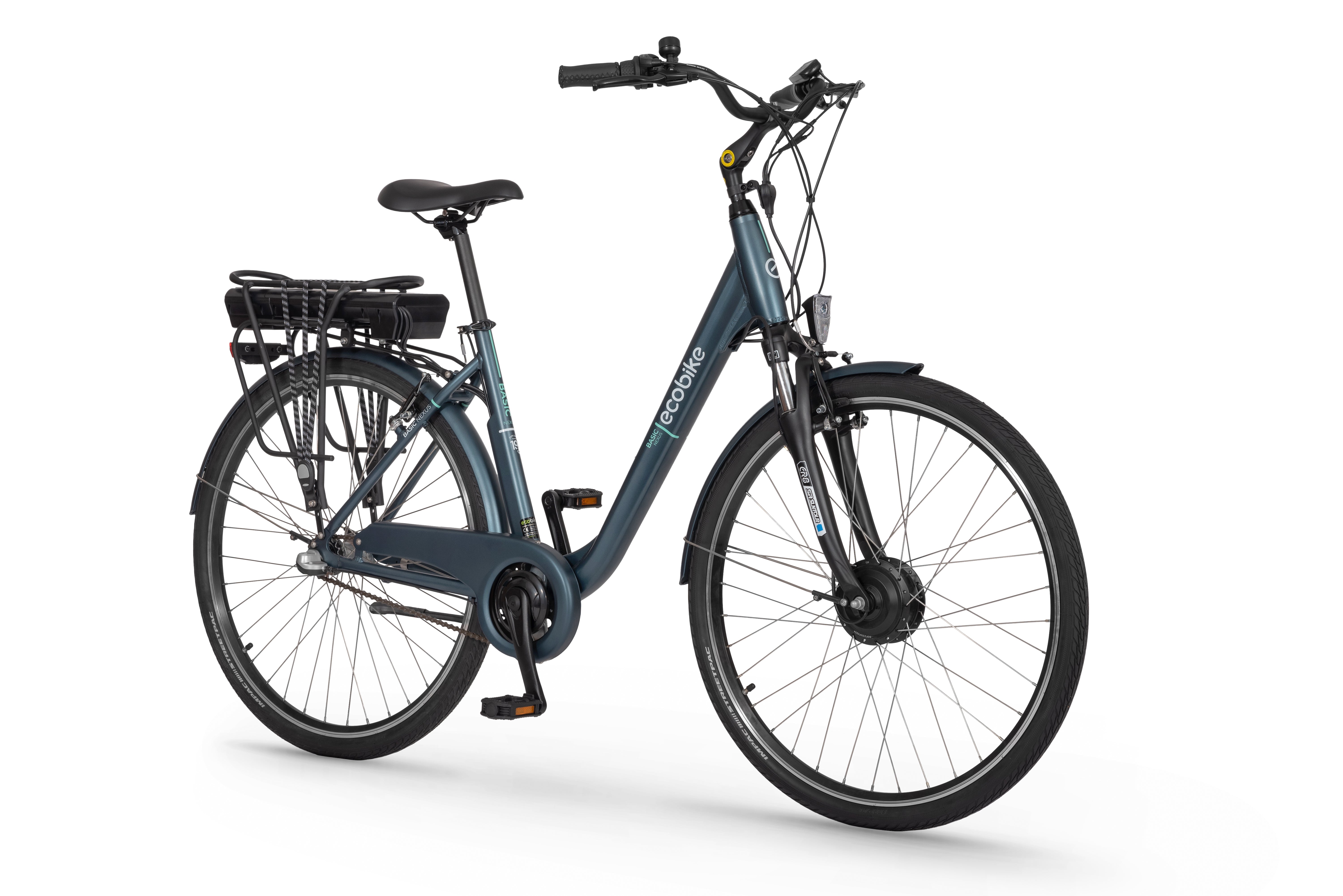 Ecobike Basic Nexus Blue bicicleta electrica 11.6Ah cadru jos
