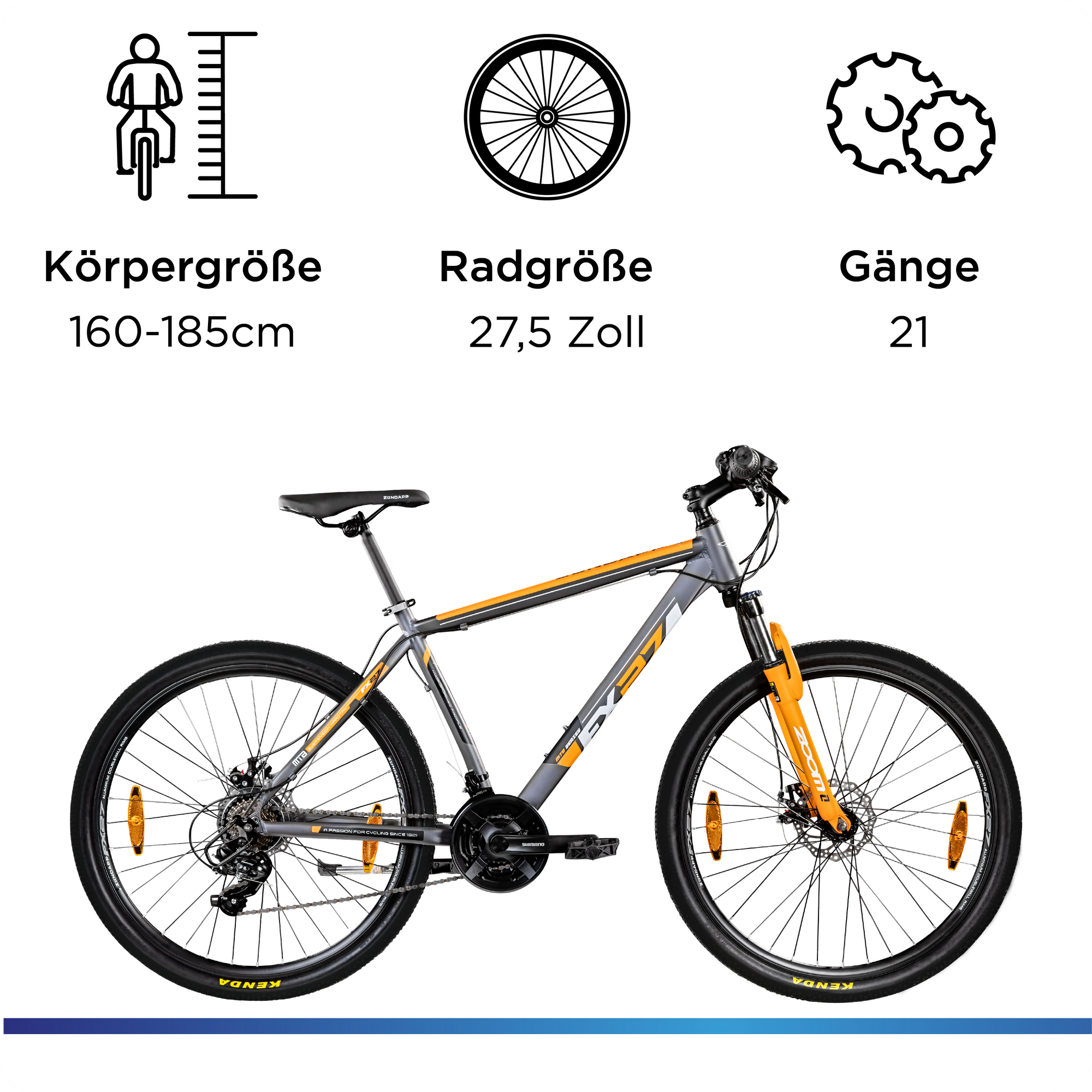 Zündapp FX27 bicicletă munte 27,5 inch 48 cm 21 viteze
