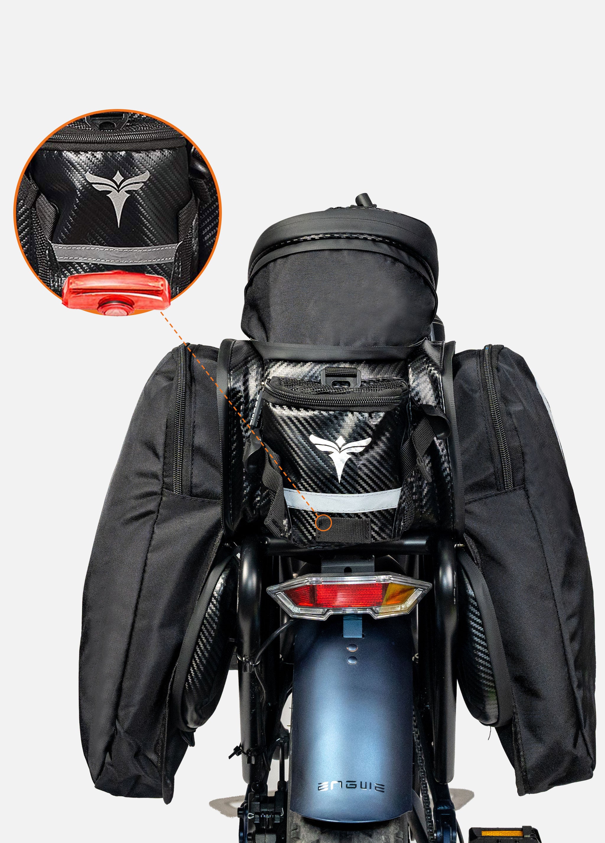 ENGWE geanta portbagaj bicicleta 35L impermeabila negru