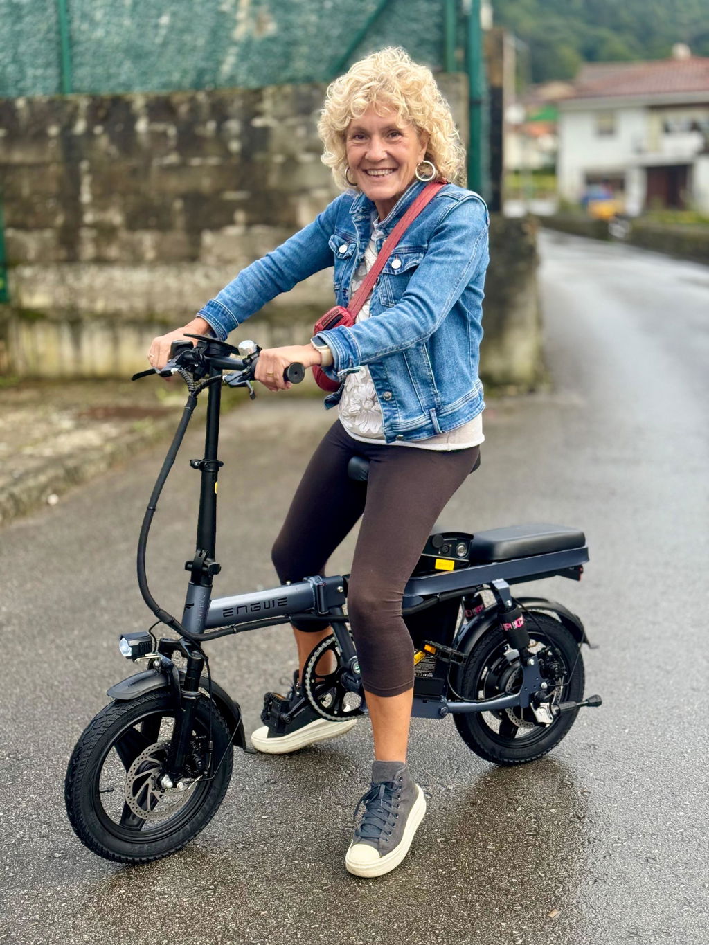 ENGWE T14 mini bicicletă electrică pliabilă portocaliu