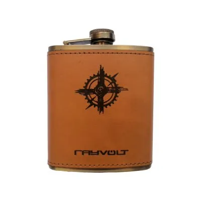 Rayvolt plosca inox vintage cu husa