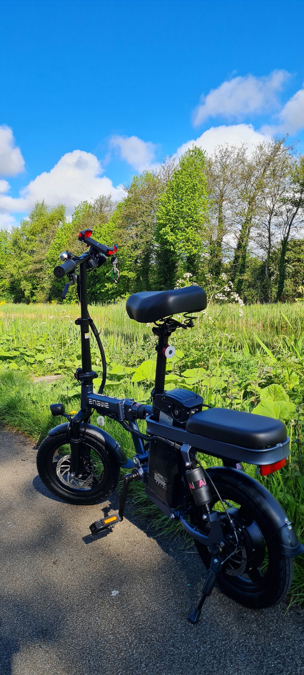 ENGWE T14 mini bicicletă electrică pliabilă portocaliu