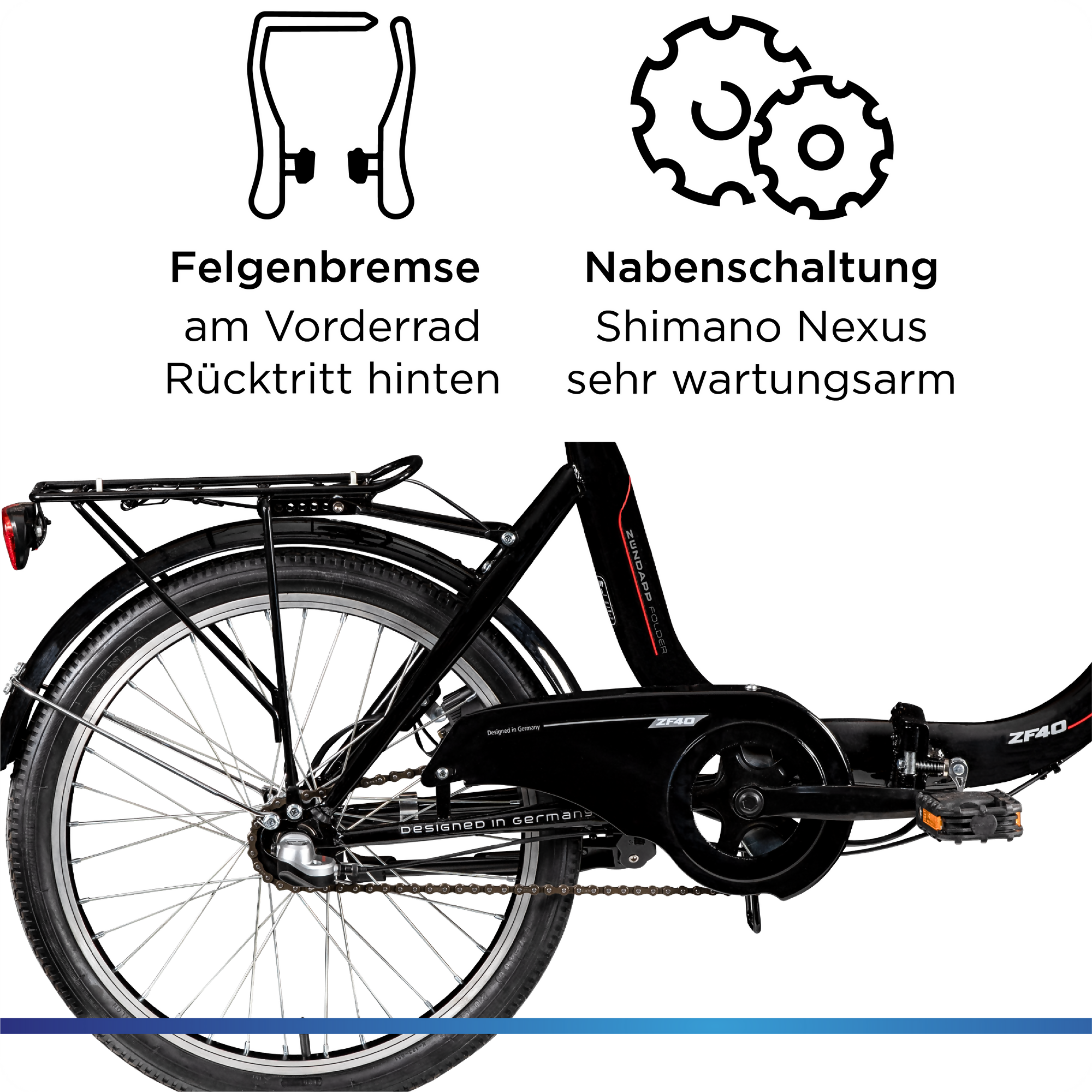 Zündapp ZF40 bicicletă pliabilă 20 inch crem 3 viteze