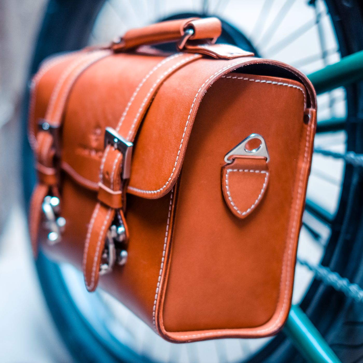 Rayvolt geanta spate piele maro e-bike