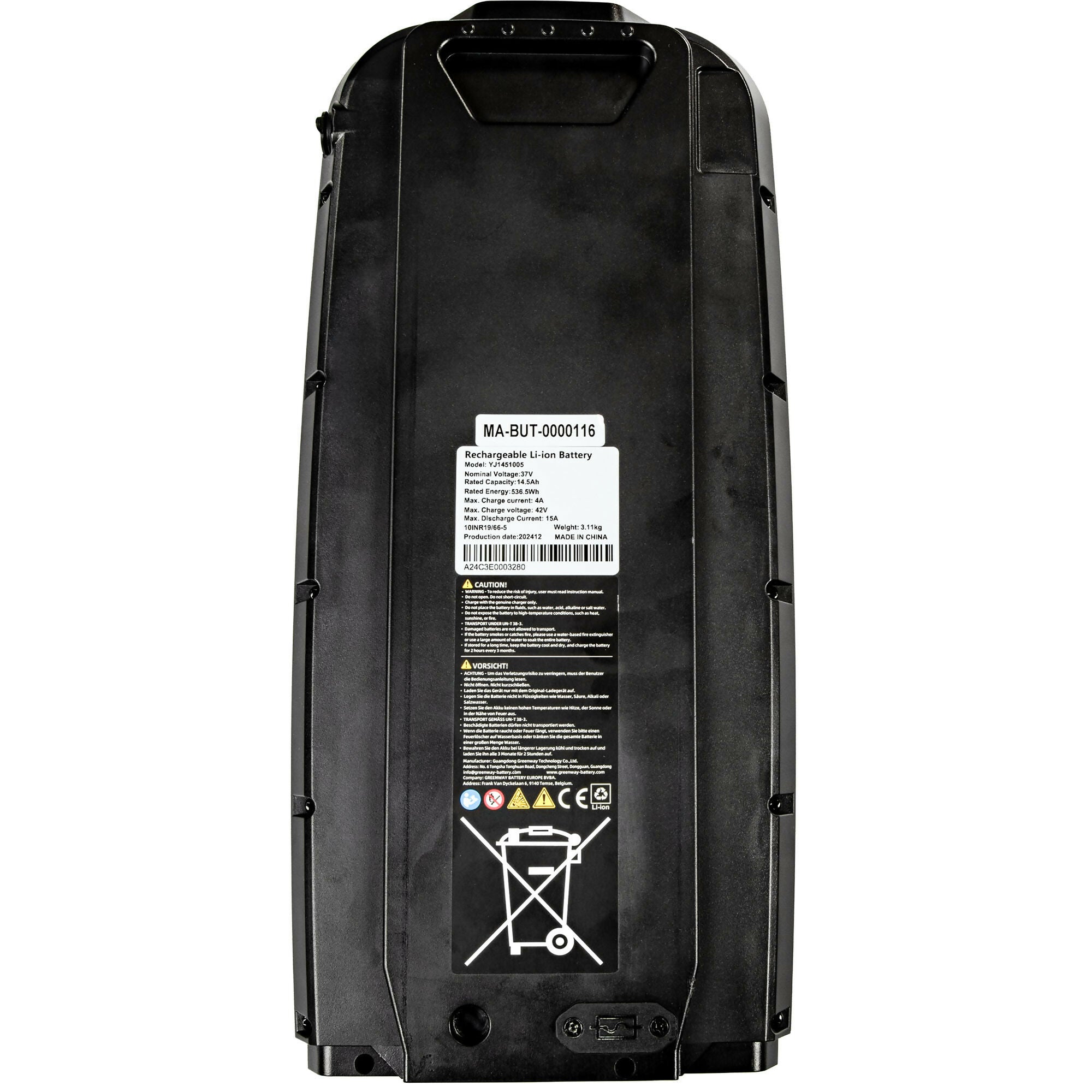 Zündapp Z503 baterie portbagaj 37V 14,5Ah 536Wh CAN