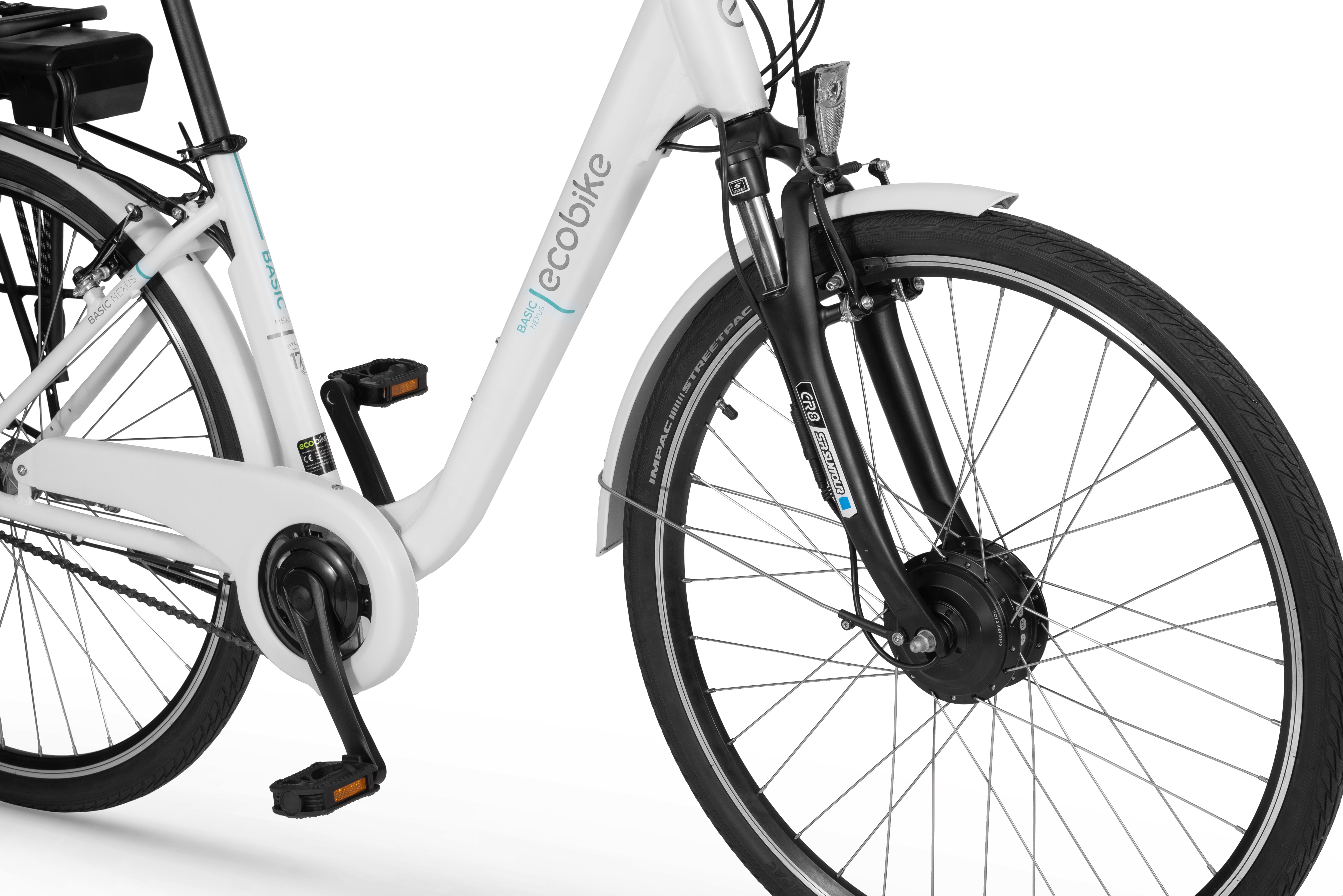 Ecobike Basic Nexus White bicicleta electrica 11.6Ah cadru 17