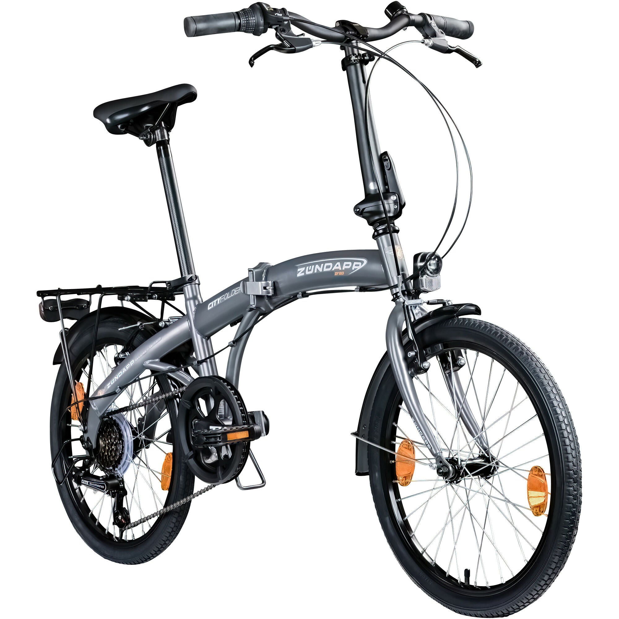 Zündapp ZF20 Speed Folder bicicletă pliabilă albastră 20 inch 6 viteze