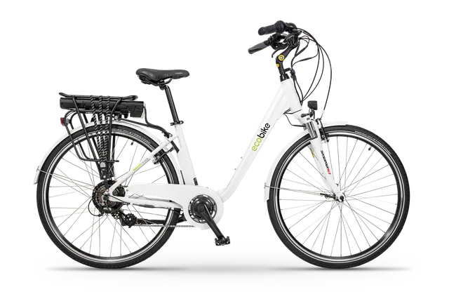 Ecobike Traffic White Pro 28 bicicleta electrica 11.6Ah 6 trepte