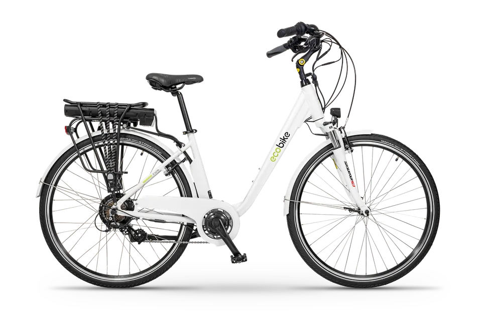 Ecobike Traffic White Pro 28 bicicleta electrica 11.6Ah 6 trepte