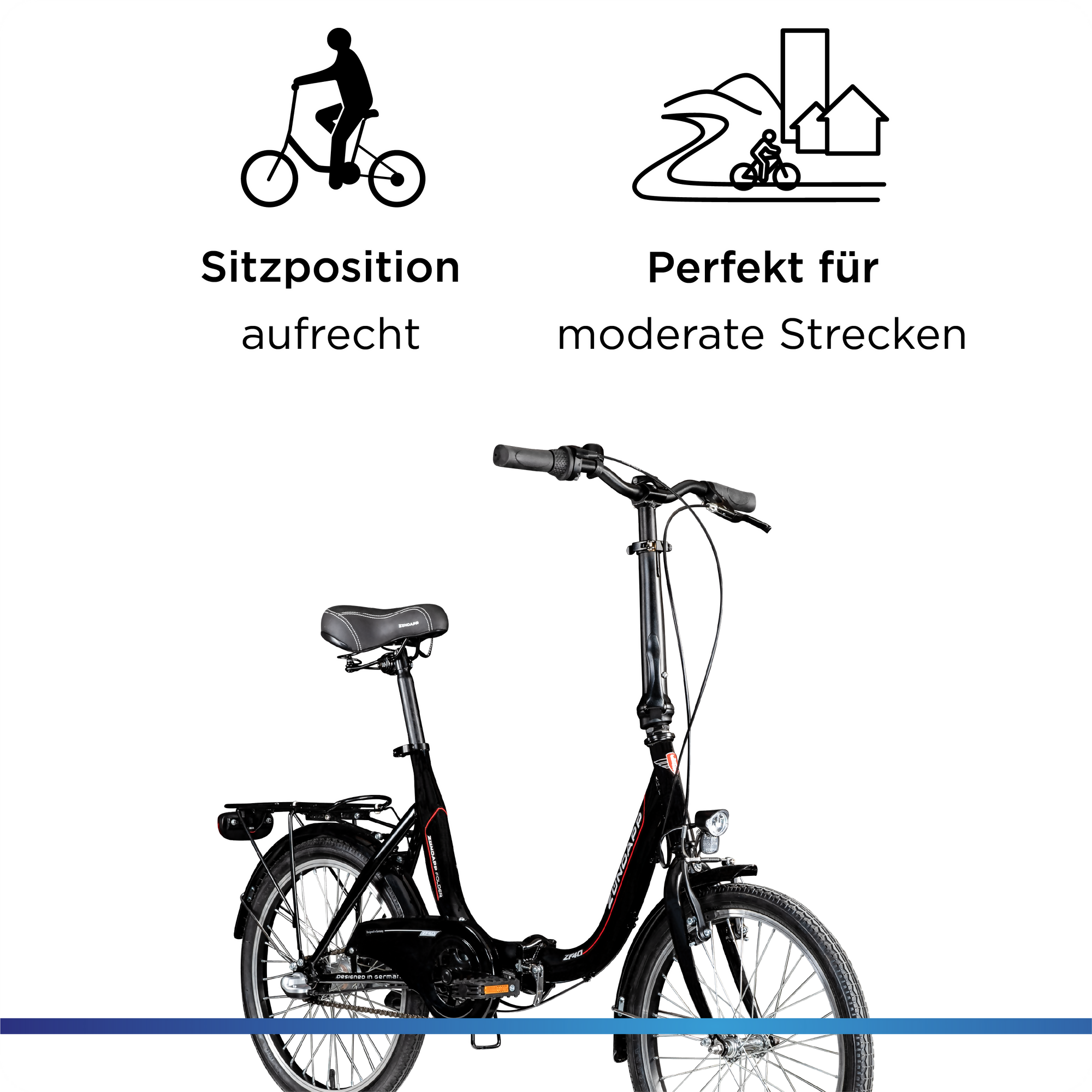Zündapp ZF40 bicicletă pliabilă 20 inch crem 3 viteze