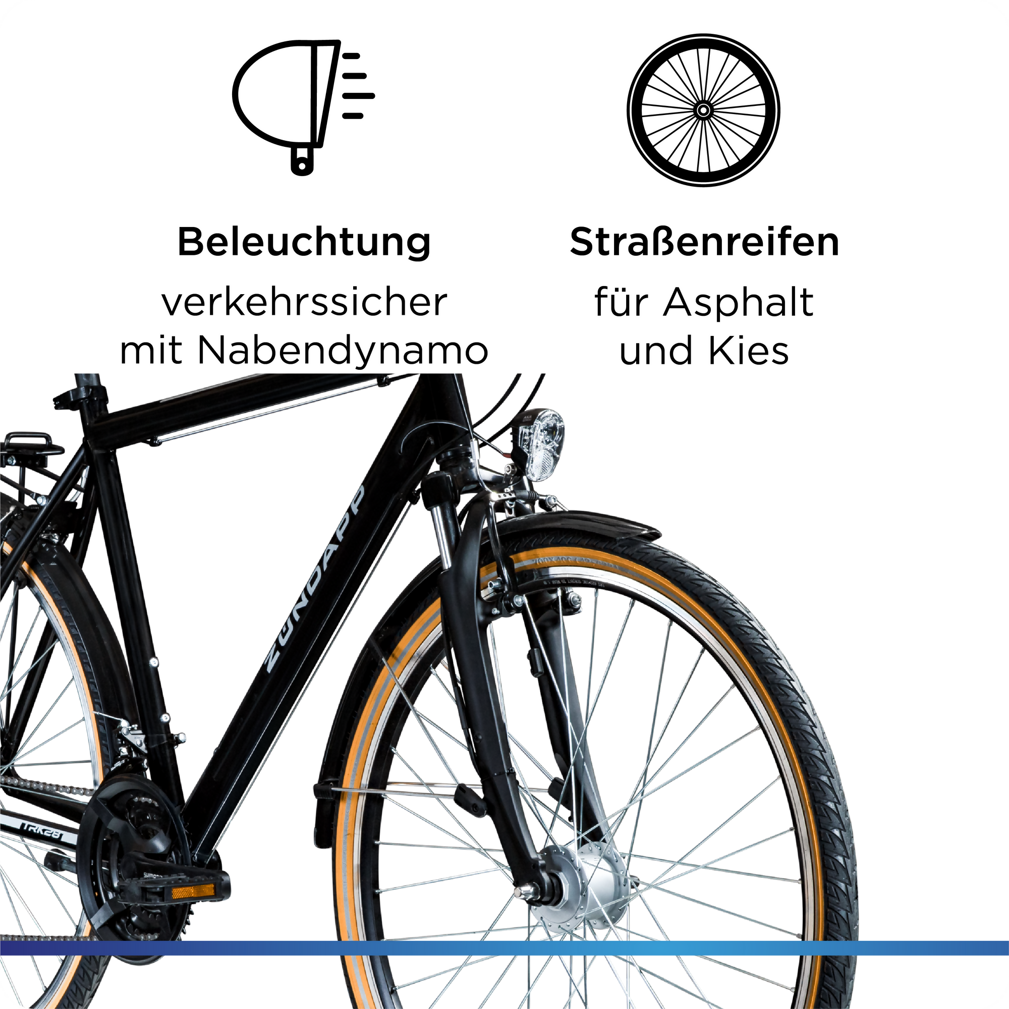 Zündapp T700 bicicleta trekking 28 inch 50 cm negru 21 viteze
