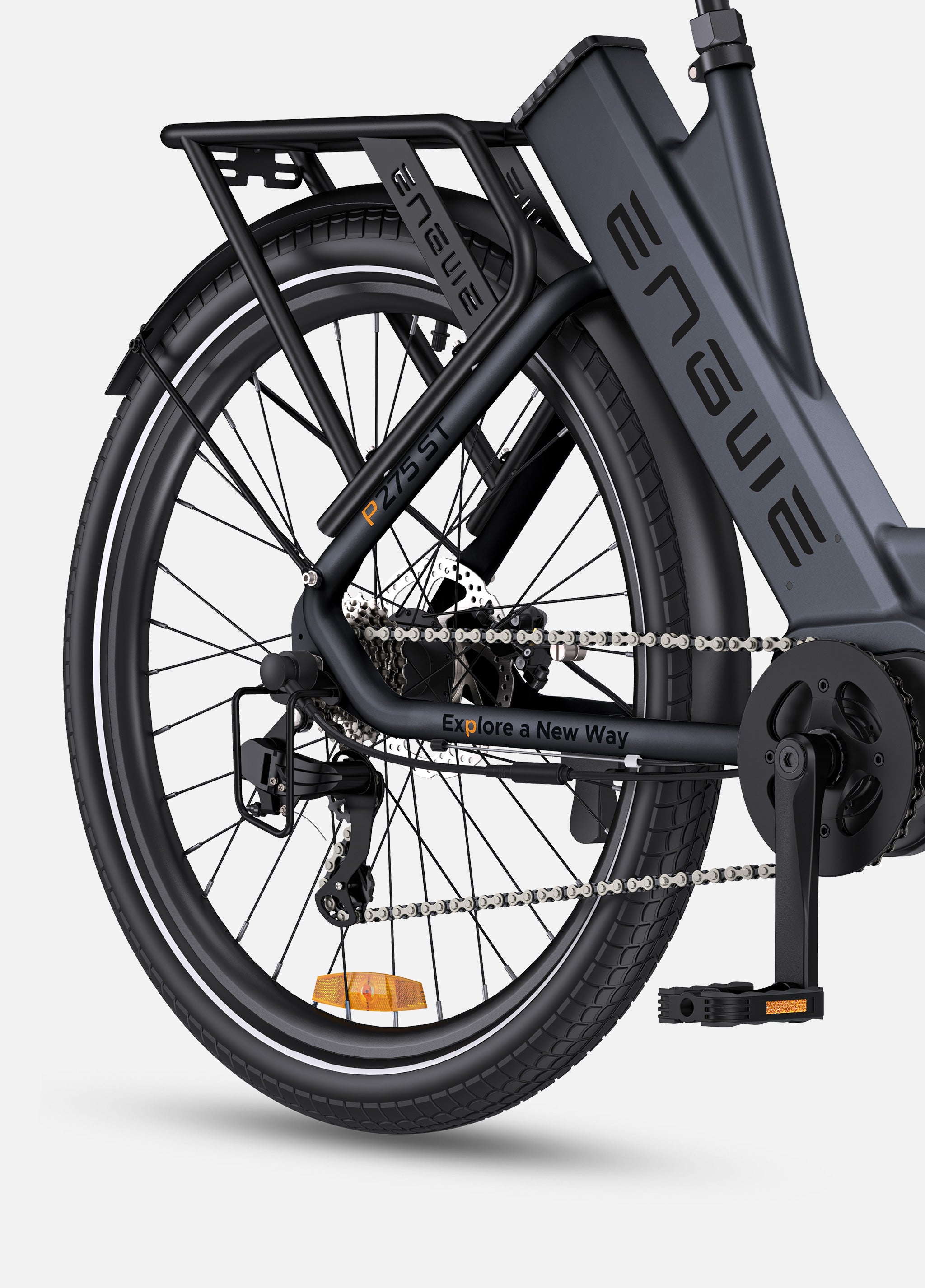 ENGWE P275 ST bicicleta electrica urbana alb-portocaliu 260 km